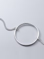 thumb 925 Sterling Silver Simple hollow Round Chain  Bracelet 3