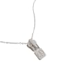 thumb 925 Sterling Silver Square Pendant Necklace 0