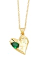 thumb Brass Cubic Zirconia Heart Vintage Necklace 4