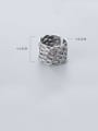 thumb 925 Sterling Silver With Antique Silver Plated Vintage Irregular Free size Rings 1