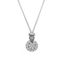 thumb Alloy Cubic Zirconia Round Dainty Necklace 0