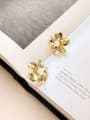 thumb 925 Sterling Silver Imitation Pearl Flower Minimalist Stud Earring 0