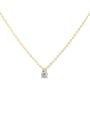thumb 925 Sterling Silver Cubic Zirconia Water Drop Dainty Necklace 4