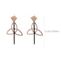 thumb Stainless Steel Hollow Triangle Minimalist Drop Earring 3