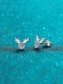 thumb 925 Sterling Silver Moissanite Deer Cute Stud Earring 2