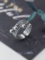 thumb 925 Sterling Silver   Retro Multilayer Twist Glossy Beads Free Size Ring 3
