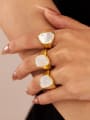 thumb Stainless steel Shell Geometric Minimalist Band Ring 1