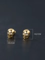 thumb 925 Sterling Silver Skull Vintage Stud Earring 3