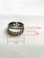 thumb 925 Sterling Silver Vintage Double Chain  Free Size Stackable Ring 2