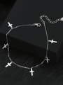 thumb 925 Sterling Silver Cross Minimalist  Anklet 3
