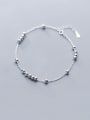 thumb 925 Sterling Silver Round Minimalist Bead Anklet 1