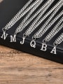 thumb Stainless steel Letter Hip Hop Hollow Chain Necklace 2