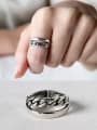 thumb S925 Sterling Silver  chain making old personalized opening ring 2