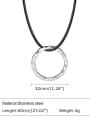 thumb Stainless steel Artificial Leather Vintage Geometric  Pendant 2