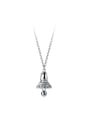 thumb 925 Sterling Silver Cubic Zirconia Bell Minimalist Necklace 4