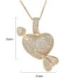 thumb Copper Cubic Zirconia Heart Dainty Pendant Necklace 2