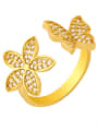thumb Brass Cubic Zirconia Butterfly Ethnic Band Ring 1