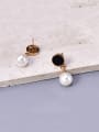 thumb Titanium Steel Imitation Pearl Round Minimalist Drop Earring 1