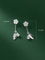 thumb 925 Sterling Silver Shell Flower Minimalist Drop Earring 2