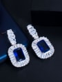 thumb Brass Cubic Zirconia Luxury Geometric Earring and Necklace Set 4