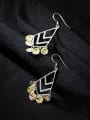 thumb 925 Sterling Silver Cubic Zirconia Triangle Bohemia Hook Earring 1