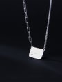 thumb 925 Sterling Silver Geometric Letter Minimalist Necklace 2
