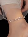 thumb 925 Sterling Silver Bell  Bead Minimalist  Anklet 1