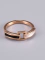 thumb Titanium Steel Shell Geometric Minimalist Band Ring 1