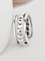 thumb 925 Sterling Silver Smooth Heart Vintage Stackable Ring 4