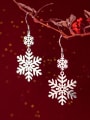 thumb 925 Sterling Silver Snowflakes Minimalist Christmas Hook Earring 2
