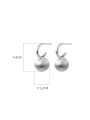 thumb 925 Sterling Silver Round Ball Minimalist Drop Earring 3