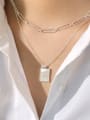 thumb 925 Sterling Silver Shell Minimalist  Geometric Pendant  Necklace 1