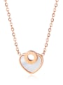 thumb Titanium Shell Heart Minimalist Necklace 0