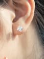 thumb Alloy Cubic Zirconia Square Minimalist Stud Earring 1