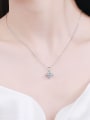thumb 925 Sterling Silver Moissanite Geometric Dainty Necklace 1