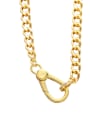 thumb Brass Geometric Vintage  Hollow Chain Necklace 1