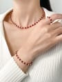 thumb 925 Sterling Silver Minimalist Round Bead Ring Bracelet and Necklace Set 1