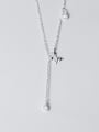 thumb 925 Sterling Silver Water Drop Minimalist Lariat Necklace 3