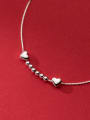 thumb 925 Sterling Silver Heart Minimalist Link Bracelet 2