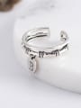 thumb 925 Sterling Silver Letter Vintage Band Ring 1