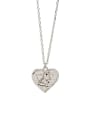 thumb 925 Sterling Silver Heart  angel Vintage pendant Necklace 4