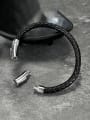 thumb Titanium Steel Weave Hip Hop Bracelet 2
