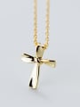 thumb 925 Sterling Silver Smooth Cross Minimalist Regligious Necklace 3