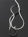 thumb 925 Sterling Silver  Minimalist Snake Bone Chain Necklace 2