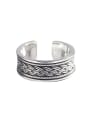 thumb 925 Sterling Silver  Vintage Line weaving width  Band Ring 3