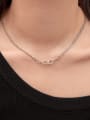 thumb 925 Sterling Silver Geometric Vintage Asymmetrical  Chain  Necklace 1