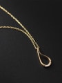 thumb 925 Sterling Silver Hollow Water Drop Minimalist Necklace 3