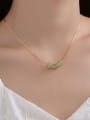 thumb 925 Sterling Silver Natural Stone Minimalist Bead Necklace 2
