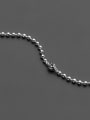 thumb 925 Sterling Silver Bead Round Minimalist Beaded Bracelet 2