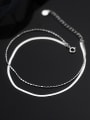 thumb 925 Sterling Silver Geometric Minimalist Multi-layer  Anklet 2